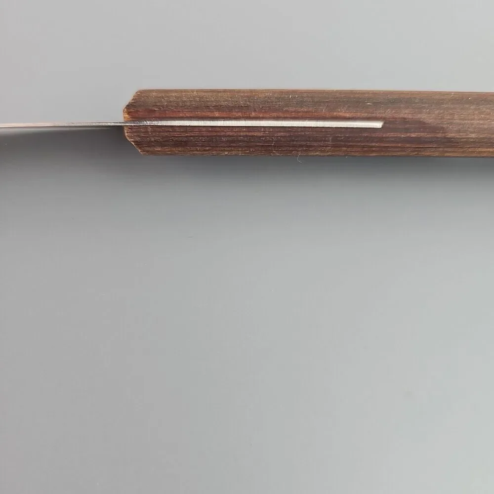 Vintage 8 inch Blade Utica Stainless Super Edge Knife Wood Handle 13 in Carving